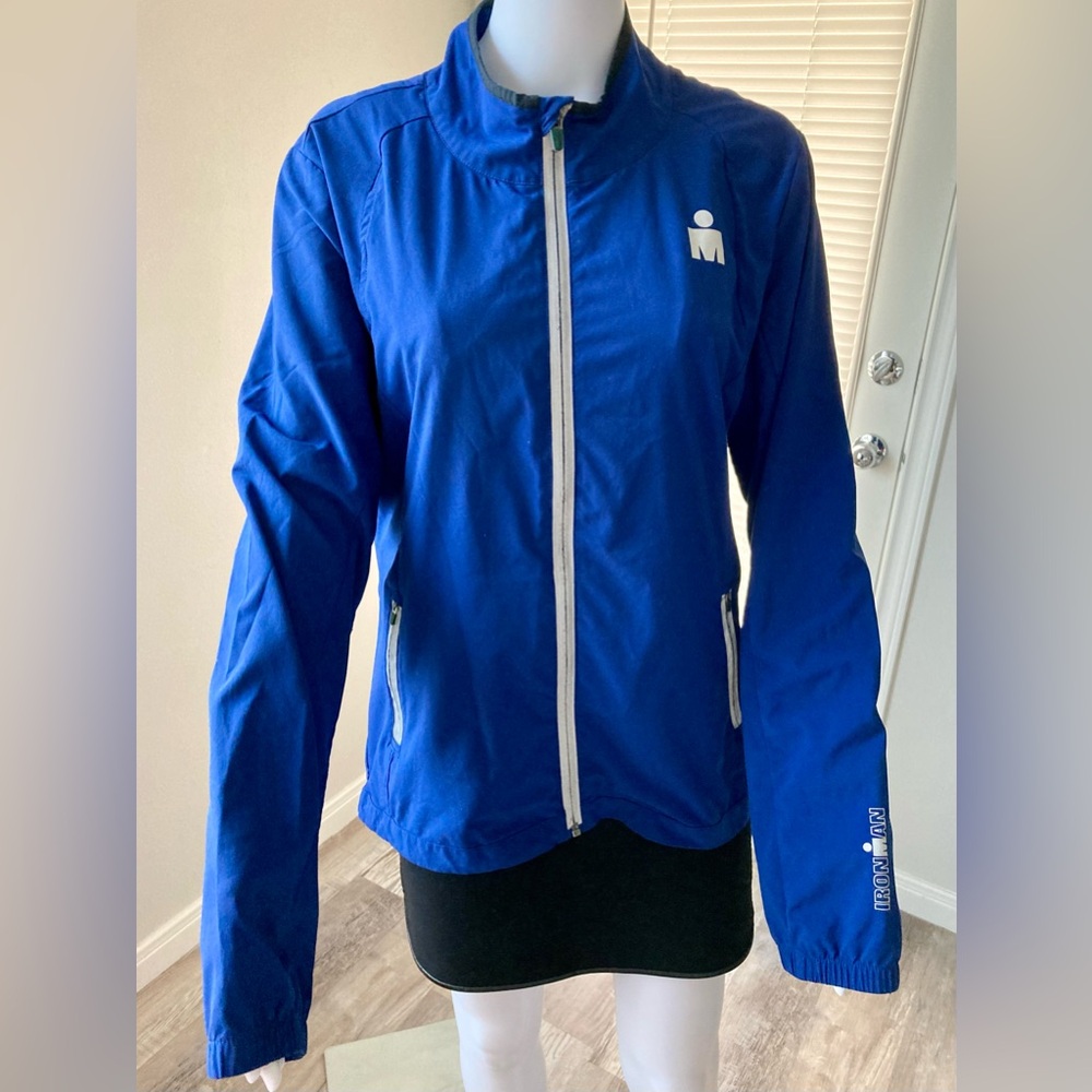 K-Swiss Blue and Gray Zip Up Jacket Sz L